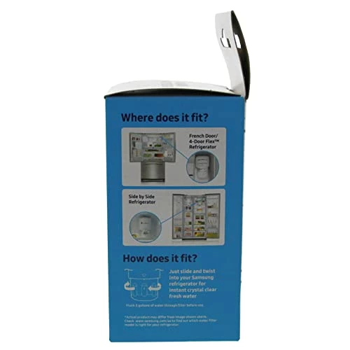 SAMSUNG Genuine Filter For Refrigerator Water And Ice, Carbon Block Filtration For Clean, Clear Drinking Water, 6-Month Life, DA29-00003G, 1 Pack - Image 4