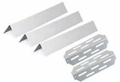 GasSaf 17" Flavorizer Bars And Heat Deflectors Replace For Genesis II LX, E/S-240 Grills, Stainless Steel Grill Parts Kit Replace For Weber 66031 66794 66039 66684
