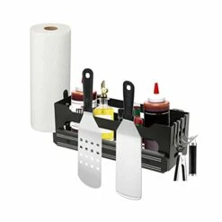 Griddle Caddy For Blackstone 28"/36" Griddles, Grill Accessories Space Saving, Stainless Steel Grill Caddy BBQ Accessories Organizer Storage With Magnetic Tool Holder & Paper Towel Holder