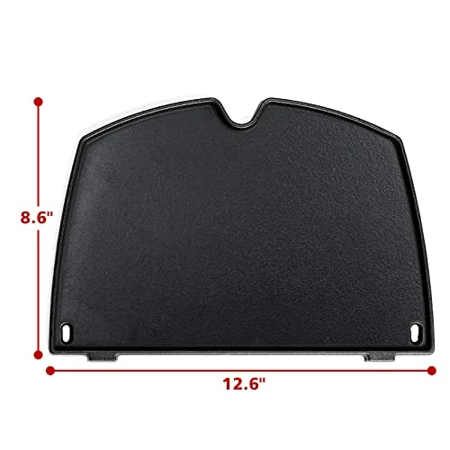 Barbqtime 17 Inch Grill Burner Tube And Cast Iron Cooking Griddle For Weber Q100 Q120 Q1000 Q1200 Baby Q Gas Grill, Stainless Steel Grill Burner Replacement Parts For Weber 41657, 69957, 60040, 6558 - Image 7