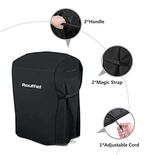 Rouffiel Gas Grill Covers, 30 Inch BBQ Grill Cover 600D Heavy Duty Waterproof, Outdoor Barbecue Cover Non-Fade And Rip Proof Fits Grills Of Weber, Char-Broil - Image 5