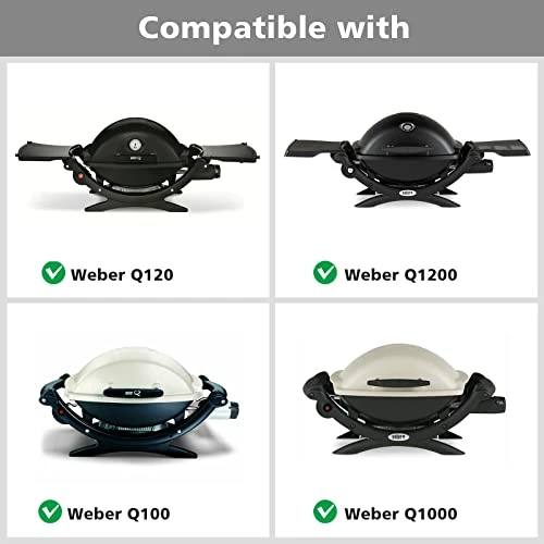 Barbqtime 17 Inch Grill Burner Tube And Cast Iron Cooking Griddle For Weber Q100 Q120 Q1000 Q1200 Baby Q Gas Grill, Stainless Steel Grill Burner Replacement Parts For Weber 41657, 69957, 60040, 6558 - Image 9