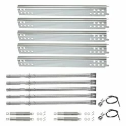 YIHAM KZ924 Grill Replacement Parts For Charbroil Performance 5 Burner 463347518 463347519 463275517 463243518 463243519, 6 Burner 463373019 463244819 Heat Shield+Burner Tube+Carry Over+Igniter Wire