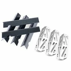 QuliMetal 66795 Flavorizer Bars & 66040 Heat Deflector Replacement For Weber Genesis II/LX 300 Series, Genesis II E-310 E-315 S-335 Grills, 17 Inch Flavor Bars/Deflectors For Weber 66032 66685(5+3)
