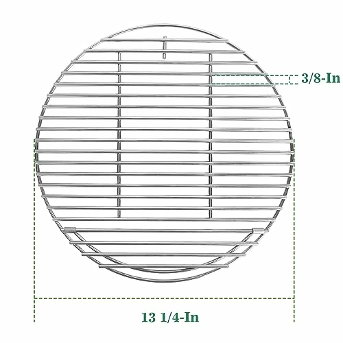 Stainless Steel Cooking Grate For Small And MiniMax Big Green Egg Accessories 13 Inches Cooking Grid Grate Replacement For Most 13-In Barbecue Ceramic Grill And Smoker,Work Grate On Kamado Joe Jr - Image 8