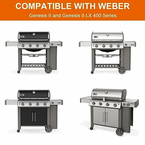Upgrade Griddle Inserts And Grate For Weber Genesis II 400 Series Gas Grills, Flat Top Griddle Kit For Weber Genesis II E-410 S-410 E-435 S-440 And More, Replace For Weber 6789 Full-Size Griddle - Image 4