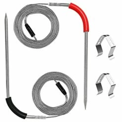 2-Pack IGrill Meat Probe Replacement For Weber Gas And SmokeFire Pellet Grills, 2.5mm Plug Temperature Probe Accessories For Weber Connect Smart, With 2 Probe Grill Clips