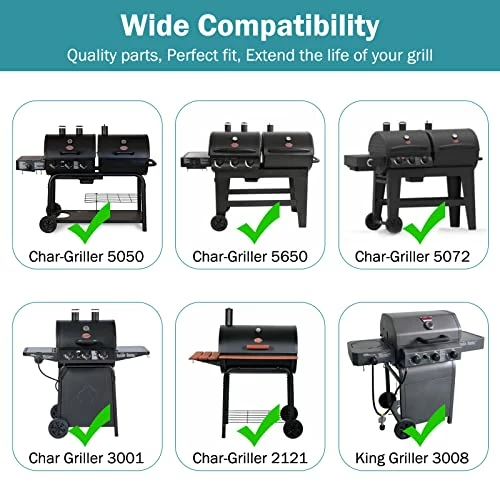 Criditpid Grill Grates Replacement For Char Griller 5050, 5650, 2121, 3001, 5072, 2123, 3072, 2828, 3030, 4000, King Griller 3008 5252, 19 3/4" Cast Iron Cooking Grid For Chargriller Duo 5050 Parts - Image 7