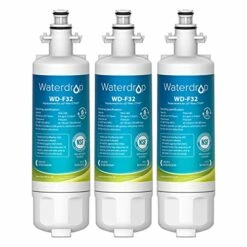 Waterdrop ADQ36006101 Replacement For LG® LT700P® Refrigerator Water Filter, Kenmore® 9690, 469690, ADQ36006102, LFXS30766S, LFXS24623S, FML-3, RFC1200A, RWF1200A, WSL-3, 3 Filters, Package May Vary