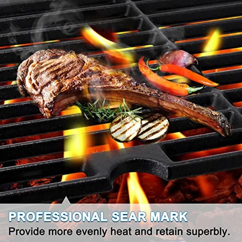 Adviace Grill Replacement Parts For Charbroil Performance 2 Burner 463673519, 463625217, 463625219, G470-0002-W1, G470-0003-W1, Cast Iron Grill Grates, Heat Plates, Burners, Crossover Tubes, Igniters. - Image 3