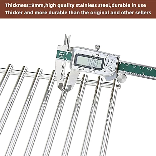 QuliMetal 66095 9 MM 304 Stainless Steel Cooking Grates (18.75" X 13.25") For Weber Genesis II And Genesis II LX 300 Series Gas Grills, Pack Of 2… - Image 5