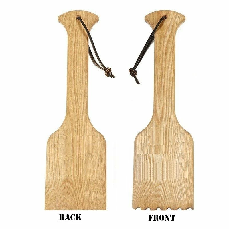 Wooden BBQ Grill Brush Scraper- Wood Grill Scraper, Natural Wood - Image 6