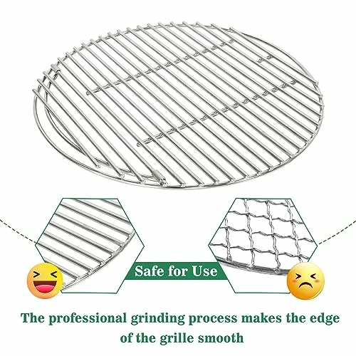 Stainless Steel Cooking Grate For Small And MiniMax Big Green Egg Accessories 13 Inches Cooking Grid Grate Replacement For Most 13-In Barbecue Ceramic Grill And Smoker,Work Grate On Kamado Joe Jr - Image 5