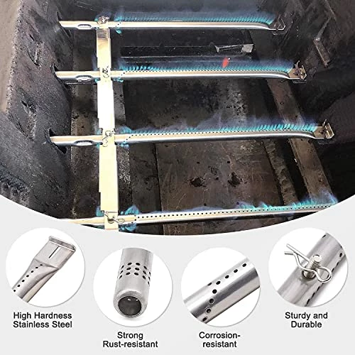 Adviace Grill Replacement Parts For Charbroil Performance 2 Burner 463673519, 463625217, 463625219, G470-0002-W1, G470-0003-W1, Cast Iron Grill Grates, Heat Plates, Burners, Crossover Tubes, Igniters. - Image 5