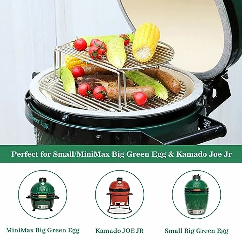 Stainless Steel Cooking Grate For Small And MiniMax Big Green Egg Accessories 13 Inches Cooking Grid Grate Replacement For Most 13-In Barbecue Ceramic Grill And Smoker,Work Grate On Kamado Joe Jr - Image 4