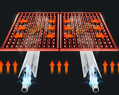Hisencn 17" Infrared Grill Grates Replacement For Charbroil Performance Tru-Infrared 2 Burner Gas Grill 463633316 463672016 463672216 463672416, Stamped Porcelain Steel Replacement Emitter Plates - Image 6