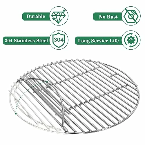 Stainless Steel Cooking Grate For Small And MiniMax Big Green Egg Accessories 13 Inches Cooking Grid Grate Replacement For Most 13-In Barbecue Ceramic Grill And Smoker,Work Grate On Kamado Joe Jr - Image 6