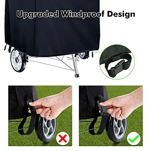 Rouffiel Gas Grill Covers, 30 Inch BBQ Grill Cover 600D Heavy Duty Waterproof, Outdoor Barbecue Cover Non-Fade And Rip Proof Fits Grills Of Weber, Char-Broil - Image 4
