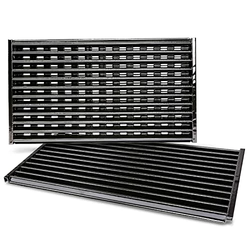 Hisencn 17" Infrared Grill Grates Replacement For Charbroil Performance Tru-Infrared 2 Burner Gas Grill 463633316 463672016 463672216 463672416, Stamped Porcelain Steel Replacement Emitter Plates