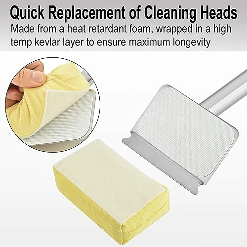 Grill Brush Bristle Free Grill Cleaner Brush With Scraper No Wire Brush Bristle Free Safe Grill Brush For Outdoor Grill BBQ Scraper For Grill Brush Safe Grill Sponge Wire Free Grill Steam Brush - Image 6